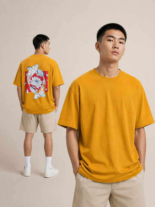 Koi Lotus Unisex Oversized Classic T-Shirt