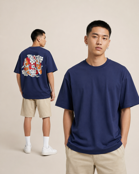 Koi Bloom Unisex Oversized Classic T-Shirt