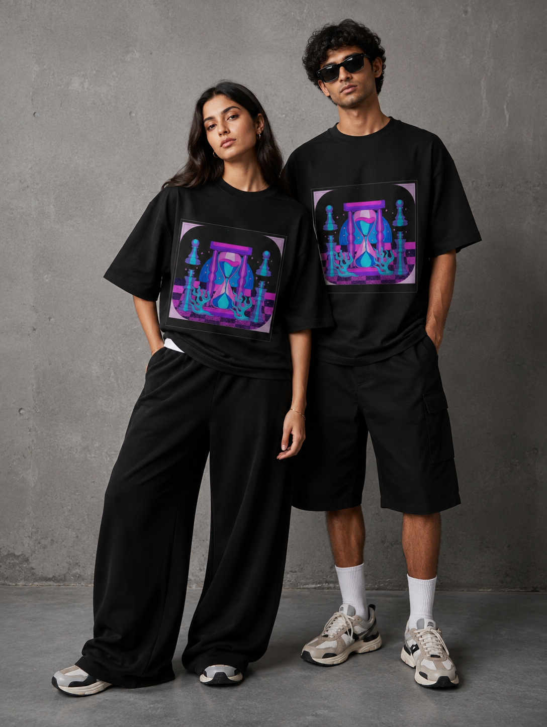 Neon Three Unisex Oversized Standard T-Shirt