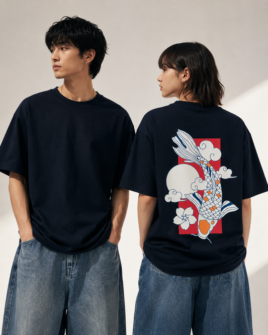 Koi From Sky Unisex Oversized Classic T-Shirt