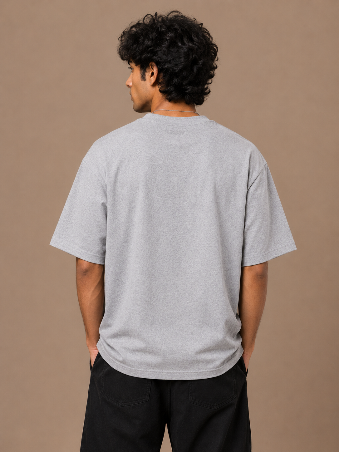 Gold Stone Greek Print Unisex Oversized T-Shirt