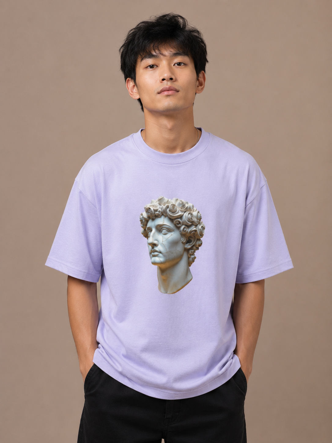 Greek God Face Unisex Oversized T-Shirt