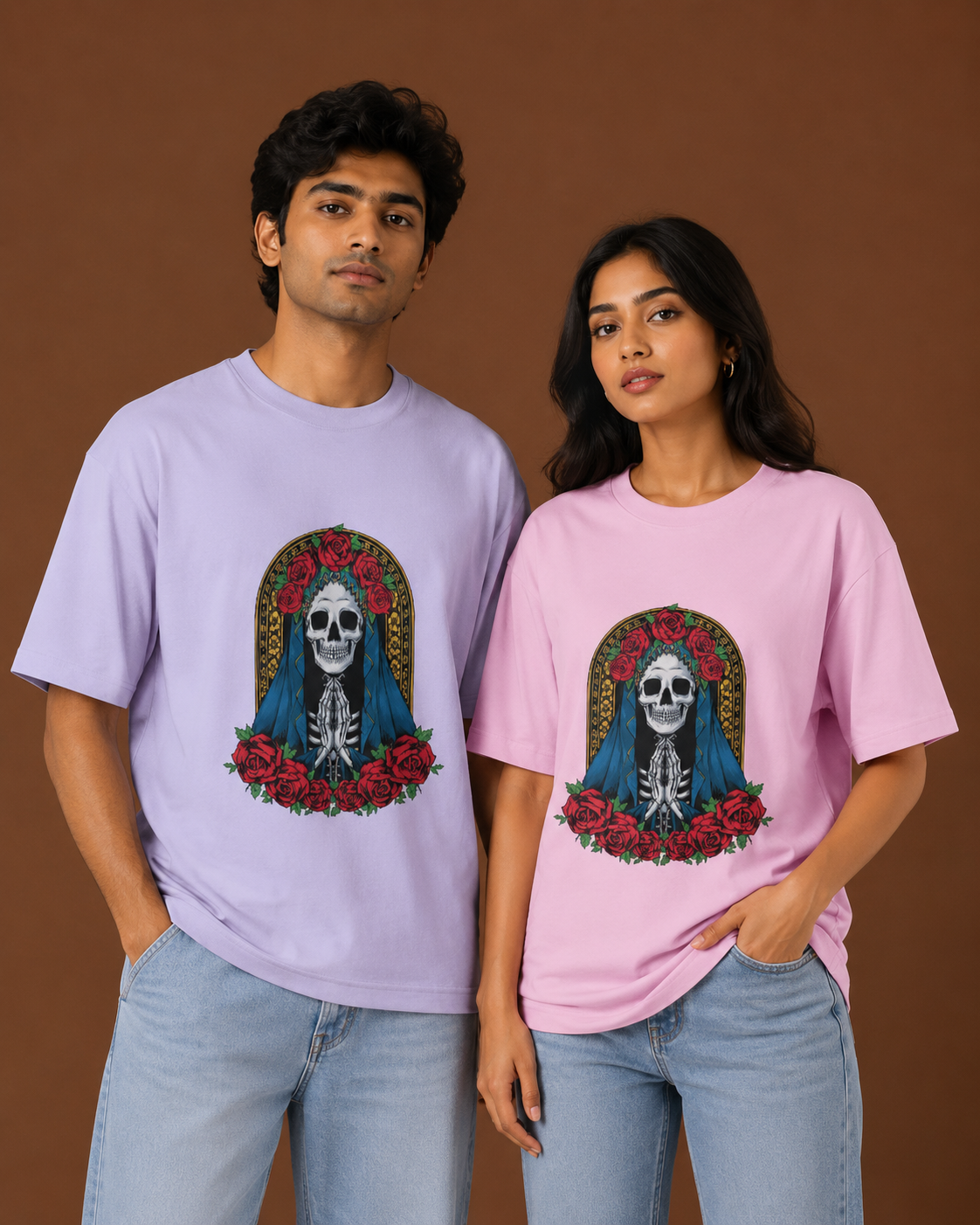 Death Namaste Unisex Oversized T-Shirt