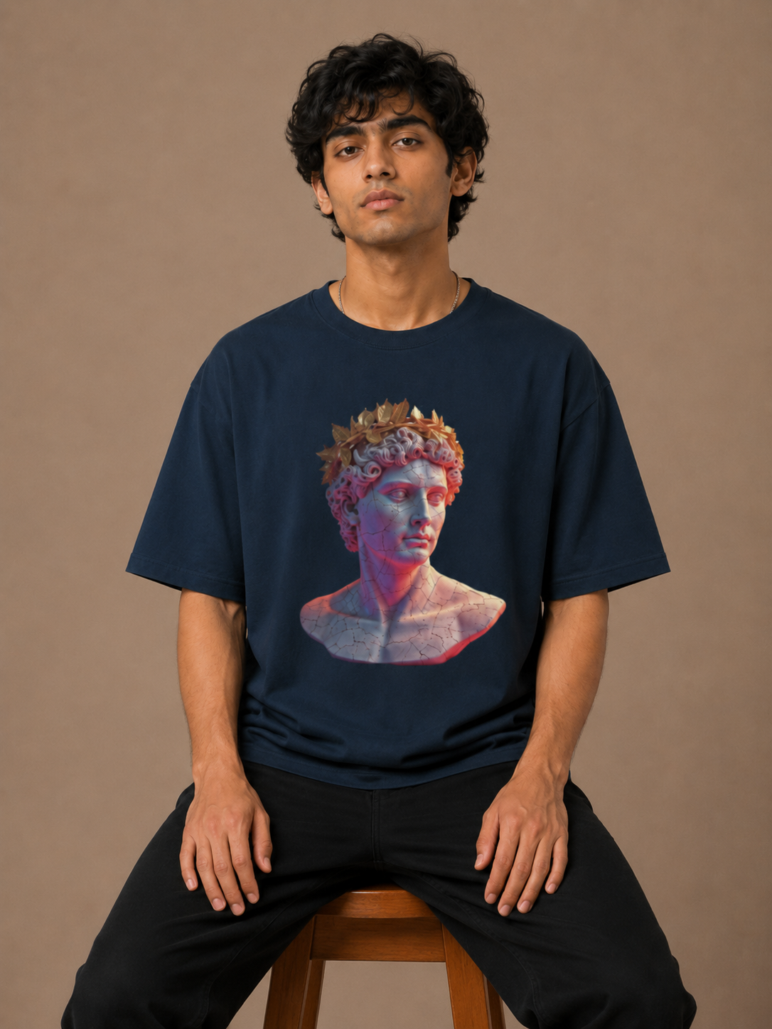 Greek God Crown Unisex Oversized T-Shirt