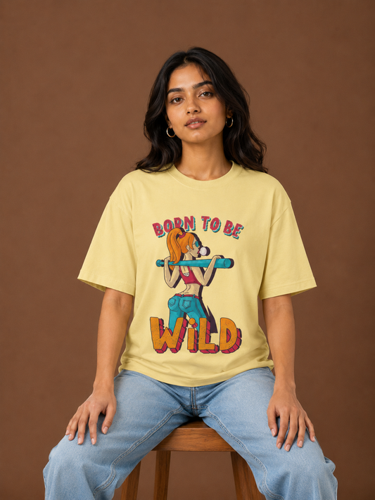 Born To Be Wild Unisex Oversized T-Shirt