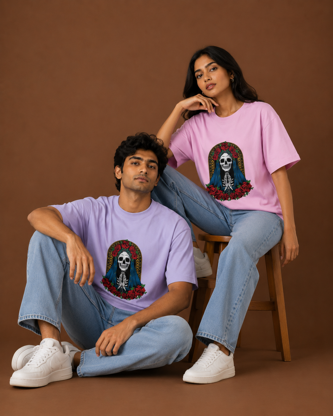 Death Namaste Unisex Oversized T-Shirt