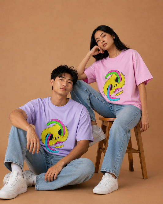 Vibe Skull Unisex Oversized T-Shirt